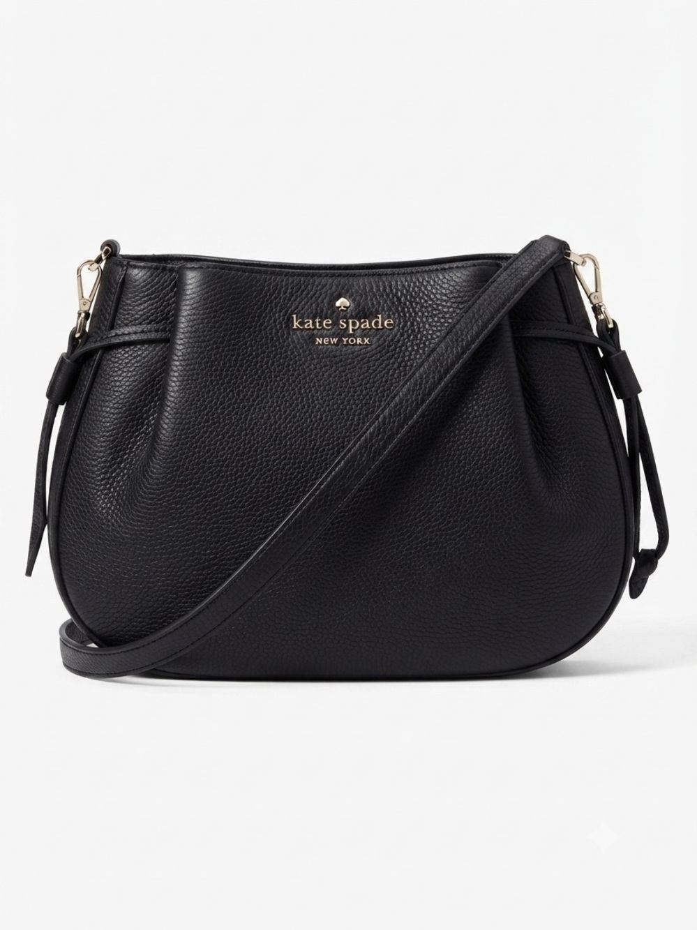 kate spade Black Pebbled Leather Crossbody Bag Small